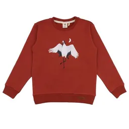 Walkiddy Baby-Langarmshirt Bio-Baumwolle Tanzende Kraniche Rot von Walkiddy – Produktbild 1 von 1