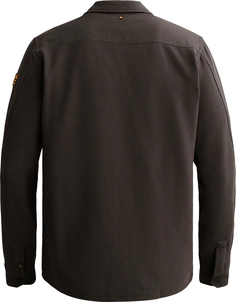 PME Legend PME Legend Overshirt Jersey Waffle Obsidian, Anthrazit, – Produktbild 5 von 5
