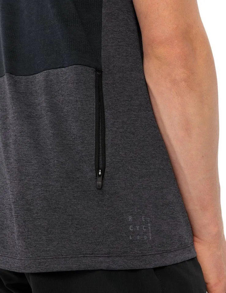 Vaude Vaude Radtrikot MEN'S TAMARO HZ SHIRT IV für Radfahren, für Erwachsene, atmungsaktiv, leicht, Schwarz, – Produktbild 4 von 5