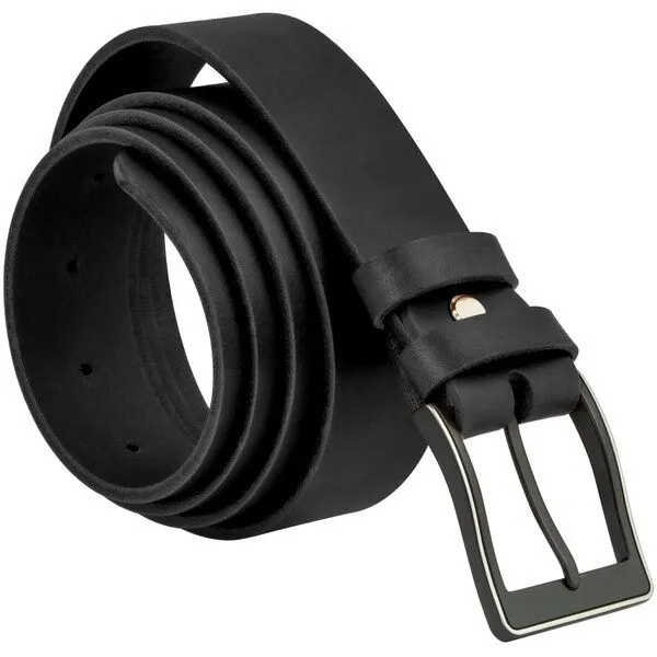 Simaru Simaru Ledergürtel MONTPELLIER 35mm / Leder pflanzlich gegerbt-EU, Schwarz, – Produktbild 1 von 4