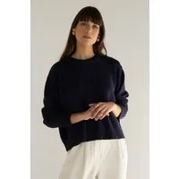 N z Näz Damen vegan Pullover Mit Rundhalsausschnitt Claudia Navy – Produktbild 1 von 1