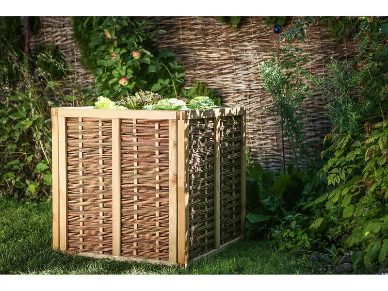 Hochbeet aus Kiefer und Weide, Bausatz B 80 x T 80 x H 80 cm, Grundelement – Produktbild 1 von 1