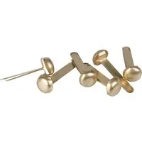 Musterbeutelklammern mit rundem Kopf, 17 mm, vermessingt, 100 Stk. – Produktbild 1 von 1