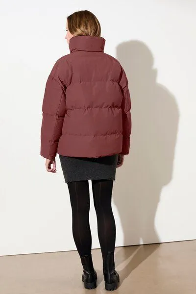 LangerChen LangerChen Gesteppte Jacke aus Eco Daune mit Stehkragen, Burgundy (rot), – Produktbild 4 von 4