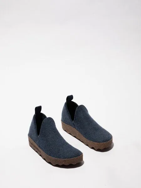 ASPORTUGUESAS ASPORTUGUESAS Filz Slip-On Sneaker City, Blue, – Produktbild 3 von 4