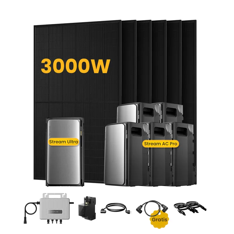 EcoFlow EcoFlow Stream Ultra, Solaranlage mit Speicher, mit 6 x 500W Bifazialen Solarmodulen, by Powerness - Stream Ultra + 5 x Stream AC Pro | 11520Wh / 1 x Smart Meter / Standardversand – Produktbild 1 von 1