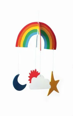 El Puente El Puente Mobile "Regenbogen" | Fair Trade & Handmade aus Sri Lanka – Produktbild 1 von 1
