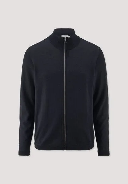 hessnatur hessnatur Strickjacke Regular aus reiner Bio-Merinowolle, Marine, – Produktbild 4 von 4