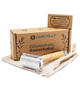 Chinchilla Chinchilla Rasierhobel aus Olivenholz inkl. 10 Rasierklingen – Produktbild 1 von 1