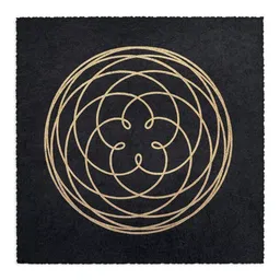 Veskor Cassiopeia Veskor Cassiopeia ROSE OF VENUS Linoldruck | 22 × 22 cm | Gold auf Schwarz – Produktbild 1 von 1