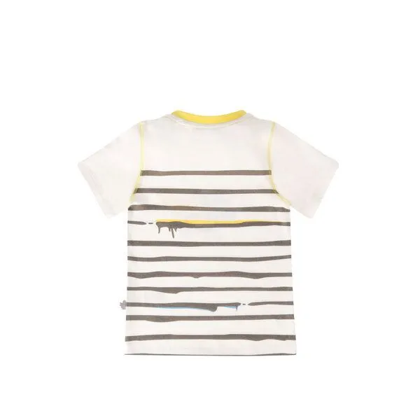 Marraine Kids Marraine Kids T-Shirt aus Bio Baumwolle mit Alloverdruck, Dunkelgrau/weiß, – Produktbild 3 von 4