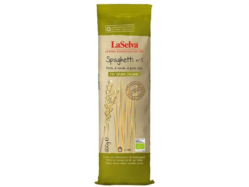 LaSelva LaSelva Bio-Hartweizen-Spaghetti Nr. 5, 500 g – Produktbild 1 von 1