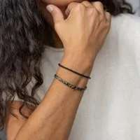 juni juni Tila Armband Noiré - optional als Set mit schwarzem Perlenarmband - handgemacht in Deutschland – Produktbild 1 von 1