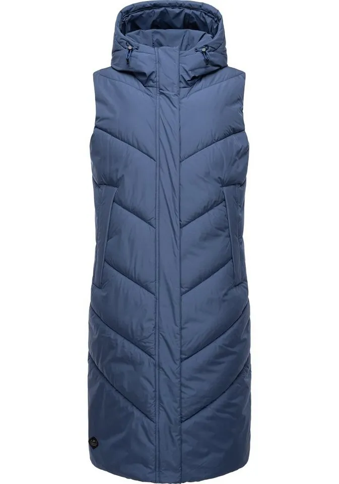ragwear ragwear Steppweste Suminka Vest Wasserdichte, lange Damen Winterweste, Blau, – Produktbild 2 von 3