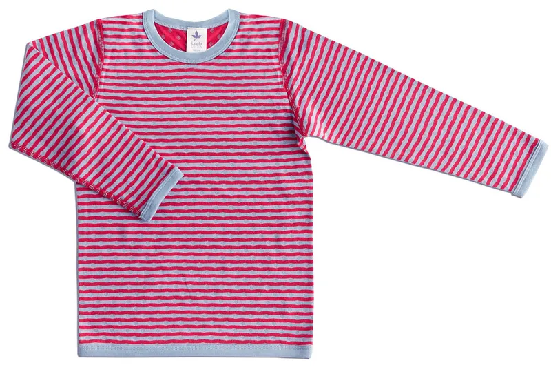 Leela Cotton Leela Cotton Langarmshirt Wendelangarmshirt, Blau|bunt|rot, – Produktbild 2 von 3