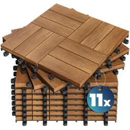 Casaria® Casaria® Holzfliese Akazie Mosaik FSC®-zertifiziert 11er-Set 30x30cm – Produktbild 1 von 1