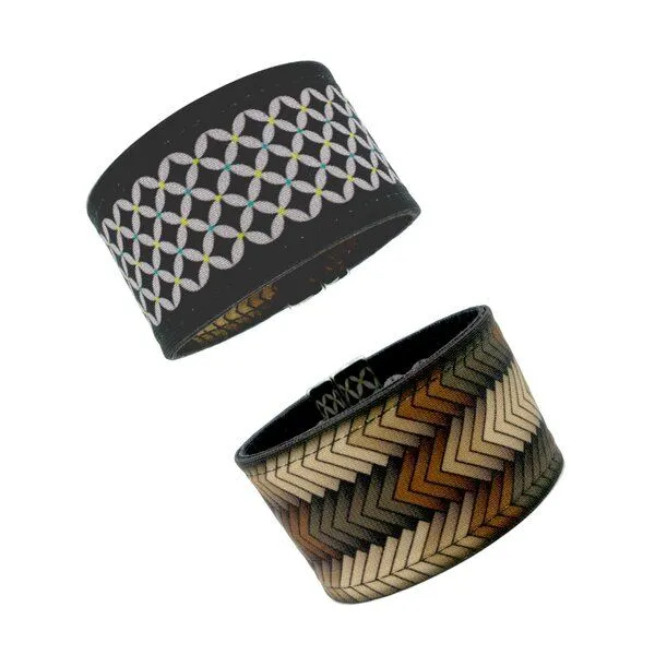 Seegarn Seegarn Wende-Armband 4cm, Grafisch (schwarz) / profil (braun), – Produktbild 1 von 2