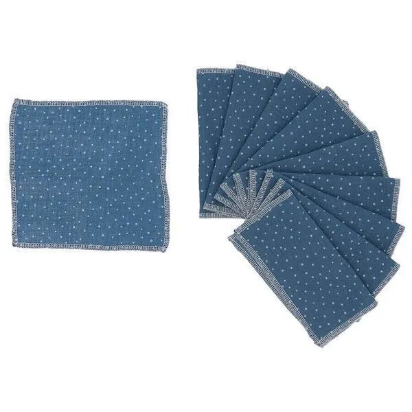 NoWaste Wrapping NoWaste Wrapping Stofftaschentücher 10er Set, Mint, – Produktbild 4 von 4
