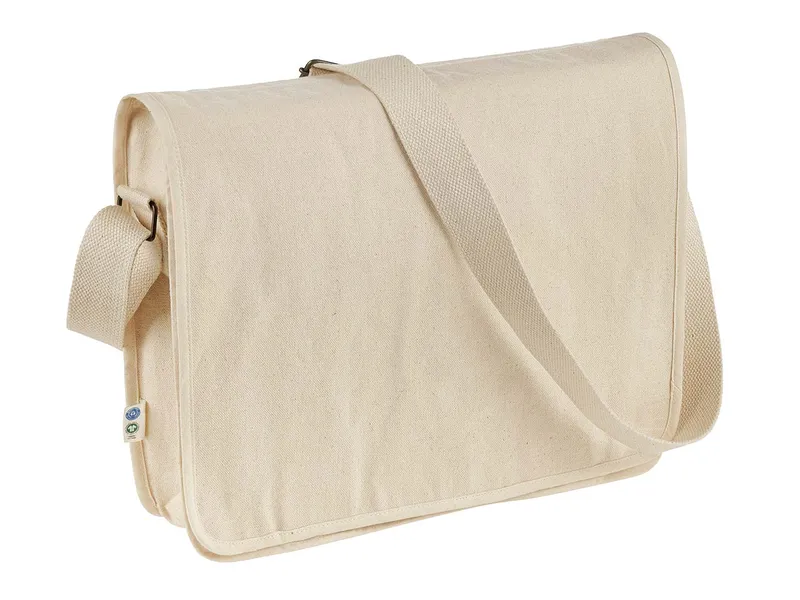 Memo Memo Bio-Baumwoll-Umhängetasche mit Fairtrade-Siegel, natur, 32,5 x 37 cm – Produktbild 2 von 2