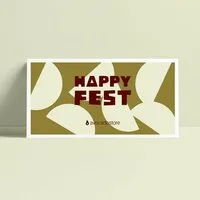 Avocado Store Avocado Store Wunschbetrag Gutschein als druckfähige PDF per E-Mail ab 10€ - Happy Fest - Abstrakt – Produktbild 1 von 1