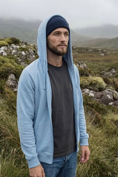 KOKOworld KOKOworld Kapuzenjacke Goa-Zip-Unisex, Light-blue sun&soil (blau), – Produktbild 3 von 4
