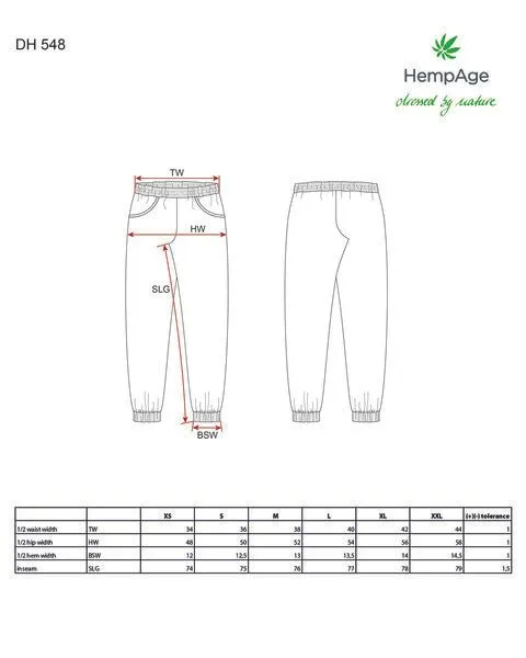 HempAge HempAge Schmal geschnittene Freizeithose Hanf/Biobaumwolle, Clearsky (blau), – Produktbild 1 von 3