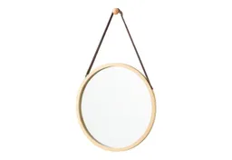 en.casa Wandspiegel, »Bykle« Hängespiegel Bambus rund 38 cm Natur – Produktbild 1 von 1