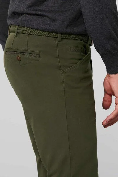 Meyer MEYER Flammé Double-Dyed Baumwoll-Chino, Grün (opal), – Produktbild 5 von 5