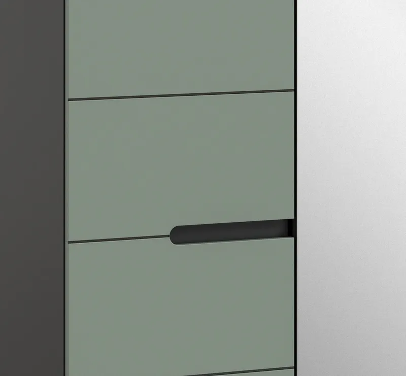 Inn.Furn Garderoben-Set Cooper, (Flurgarderobe in Salbei Grün und Basalt Grau, Set 3-teilig, ca. 160 x 190 cm), mit Soft-Close-Funktion, Grün, – Produktbild 1 von 5