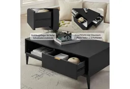 Leonique Couchtisch Lavisha, Eisengestell und FSC-zertifiziertes Holz, Breite 110 cm – Produktbild 1 von 1