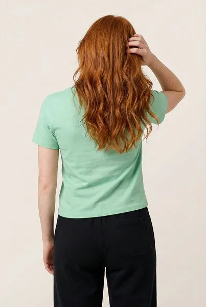 THE FACE OF ELEMENTS The Face of Elements Statement - Regular Fit T-Shirt aus Bio-Baumwolle, Iced mint (grün), – Produktbild 3 von 3