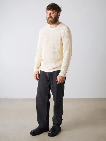 Honest Basics Honest Basics Herren Strickpullover aus 100% Bio-Baumwolle, Ivory, – Produktbild 2 von 4