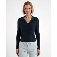 GORG GORG Damen Langarm Bluse aus Bio-Baumwolle & TENCEL Modal, Navy, – Produktbild 1 von 1