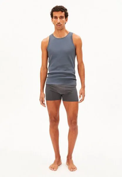 ARMEDANGELS ARMEDANGELS JAANNO RIB Herren Ripp-Top aus Bio-Baumwoll Mix, Blue stone, – Produktbild 4 von 4