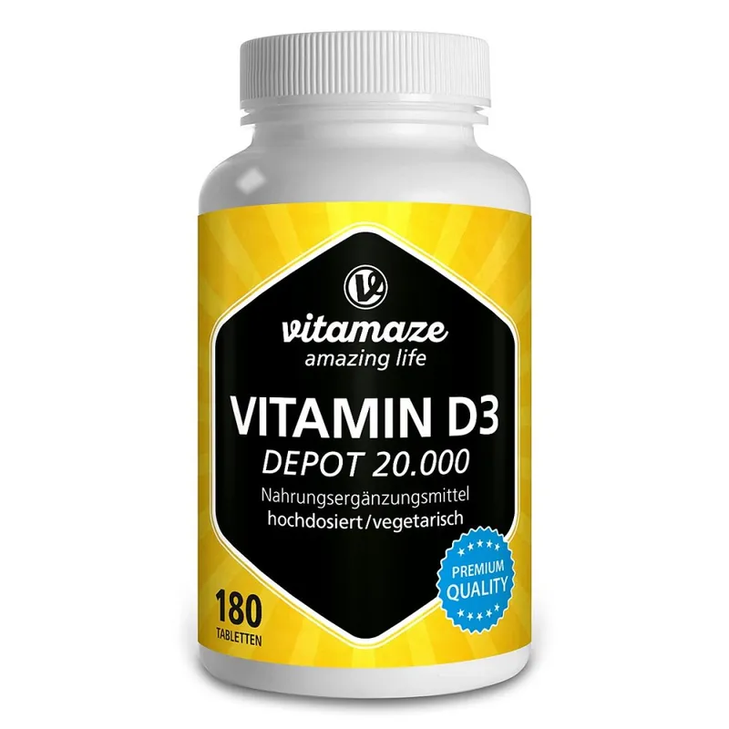 vitamaze vitamaze Vitamin D3 Depot 20.000 i.E. hochdosiert – Produktbild 1 von 1