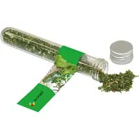 Reagenzglas mit Bio-Kräutern 'Kräuter der Provence' mit 1-4-farbigem Aufdruck – Produktbild 1 von 1