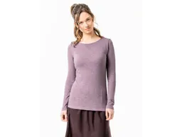 Living Crafts Living Crafts Bio-Damen-Langarmshirt 'SINIA' mit U-Boot-Ausschnitt, mauve, Gr. L – Produktbild 1 von 1