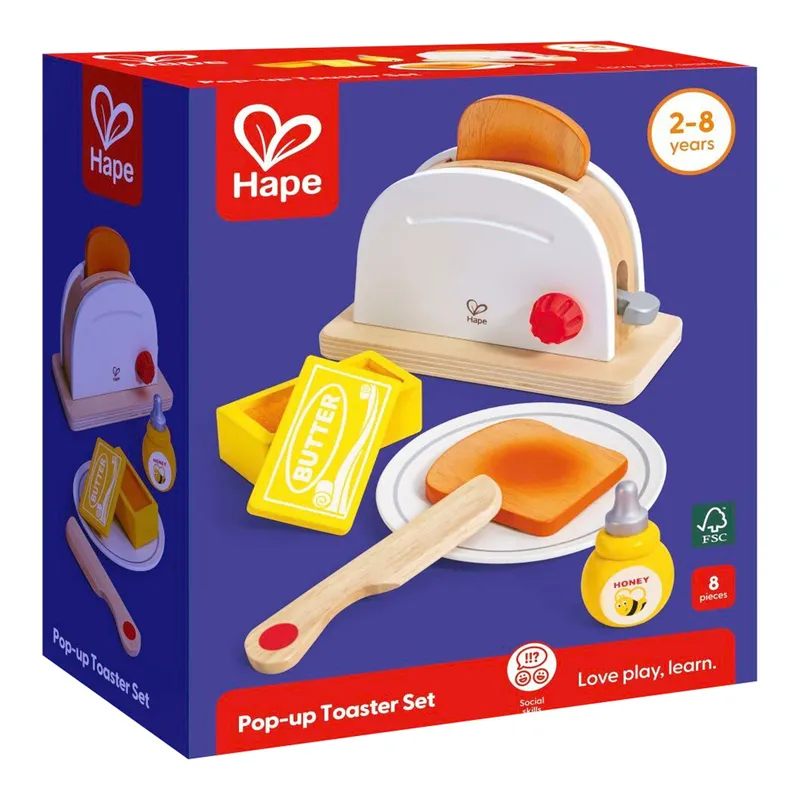 Hape Hape Toaster-Set Pop-up, Mehrfarbig, – Produktbild 3 von 3