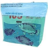 MoreThanHip MoreThanHip Reißverschluss Shopper-Tasche aus recyceltem Reis-, Tierfutter- oder Zuckersack – Moni, Fisch - grün blau, – Produktbild 1 von 1
