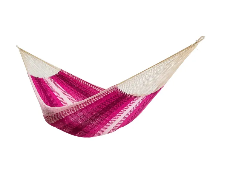 HängemattenGlück HängemattenGlück Netz-Hängematte MAYA L aus Bio-Baumwolle, Plum pink, – Produktbild 1 von 5
