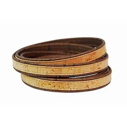 Kork-Deko Kork-Deko Band aus Kork flach beige 14mm breit mit braunem Rand – Produktbild 1 von 1