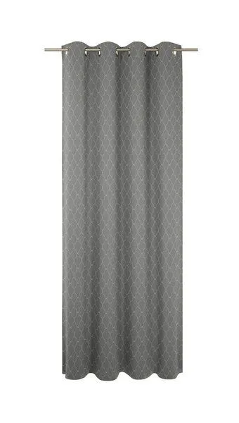 Nature by Adam Nature by Adam Vorhang aus 100% Bio-Baumwolle - Made in Germany - Indian Cortezada Light, Dunkelgrau, – Produktbild 2 von 7