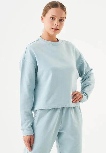 ORGANICATION ORGANICATION ESSENTIALS-SEDA- Sweatshirt aus Bio-Baumwolle, Mint blue, – Produktbild 3 von 4