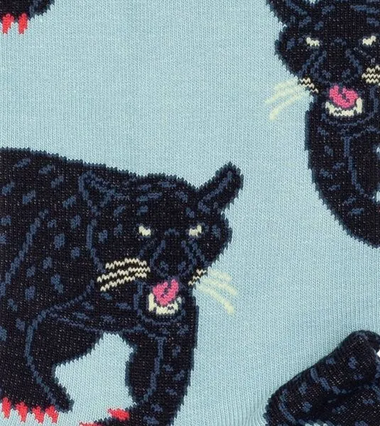 DillySocks DillySocks Socken Midnight Panther aus Biobaumwoll-Mix, Mehrfarbig, – Produktbild 3 von 5
