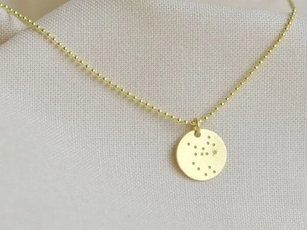 renna deluxe renna deluxe Sternzeichen Kette Gold, Gold, – Produktbild 4 von 8