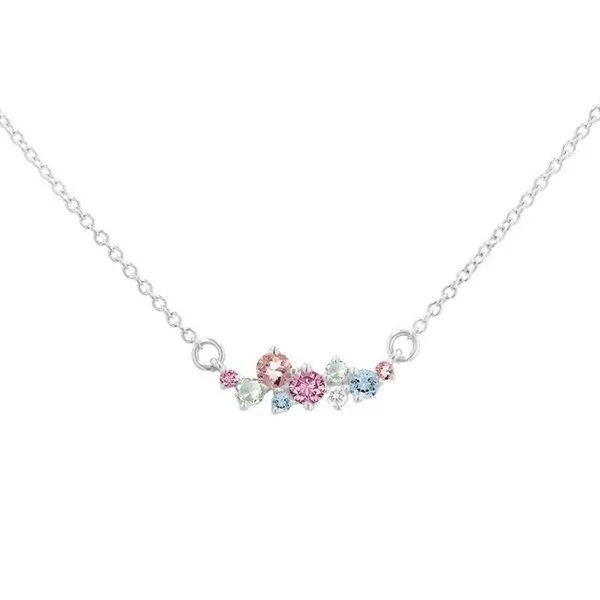 Eppi Eppi Cluster-Kette mit Edelsteinen Kianna, Weiss, – Produktbild 1 von 1