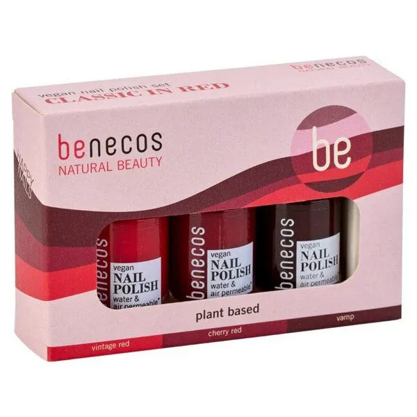 Benecos benecos Nagellack Set - Classic in Red – 20-free – vegan – wasser- und luftdurchlässig – Produktbild 1 von 2