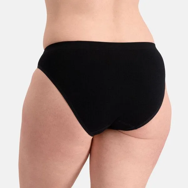 Bamboo Basics Bamboo Basics Nahtloser Taillen Slip TESS aus Bambusviskose / Biobaumwolle (3er Pack), Schwarz, – Produktbild 3 von 4