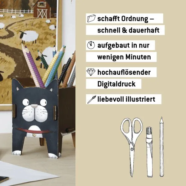 WERKHAUS WERKHAUS Stiftebox Vierbeiner - Katze – Produktbild 5 von 5