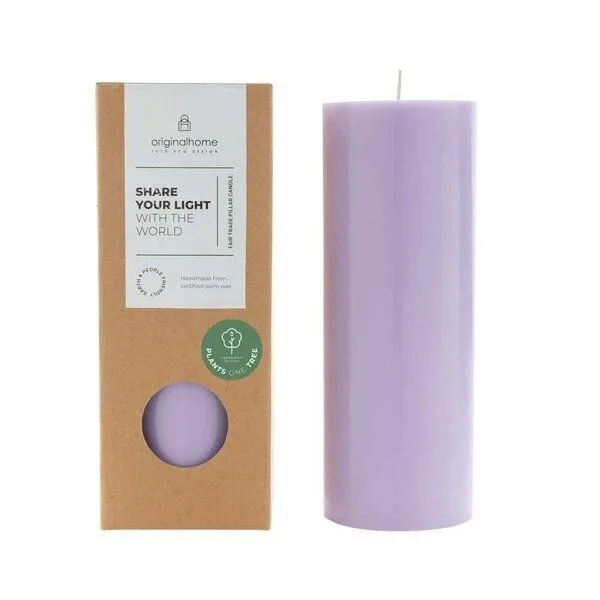Originalhome Originalhome Geruchsneutrale Stumpenkerze – vegan & fair., Lila (lavender), – Produktbild 1 von 4